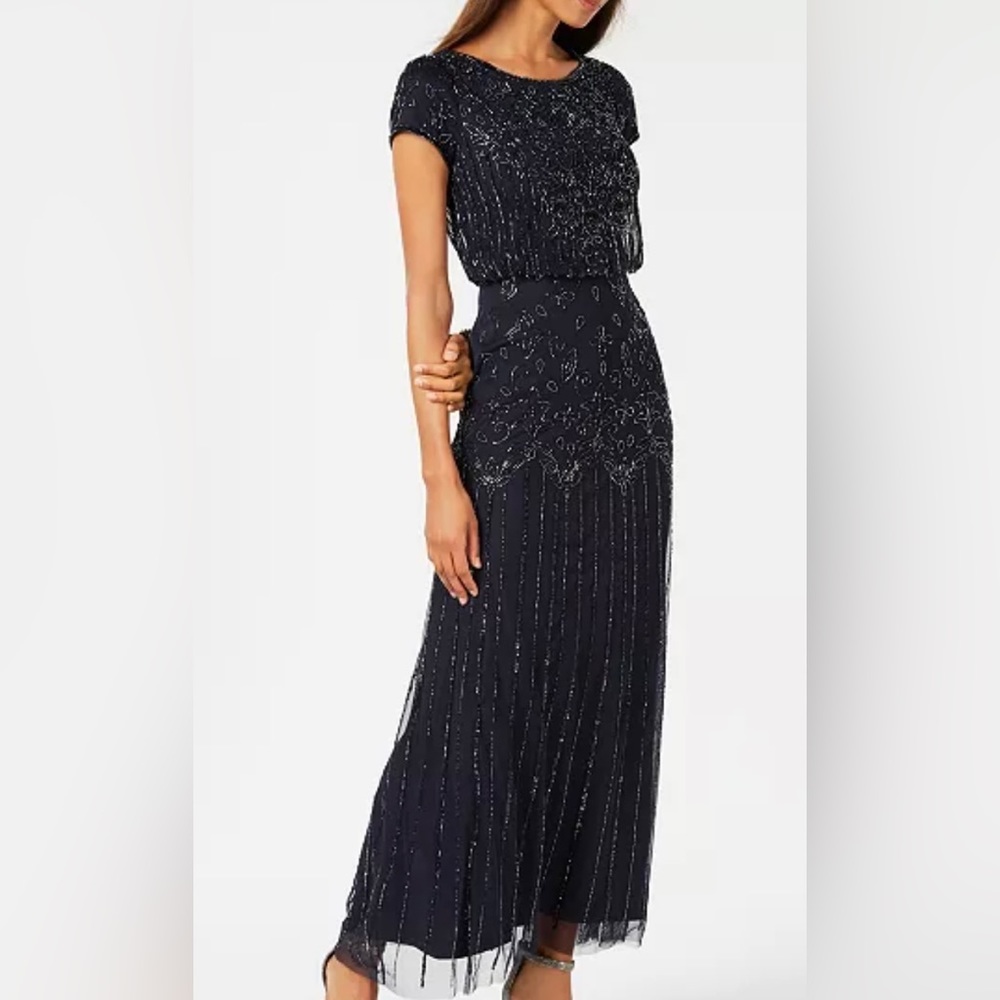 Beaded blue gown Size 24.  PERFECT for mother of the bride dress /elegant event.